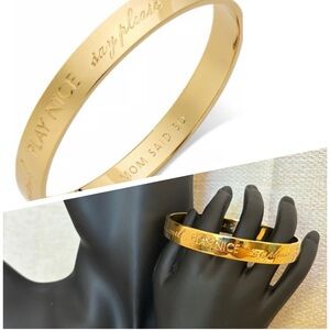 Kate Spade “Mom Said So” Gold Plated Bangle Bracelet